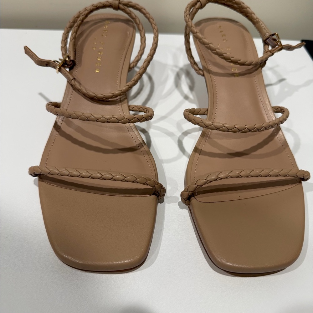 Marc Fisher Braided Tan Sandals